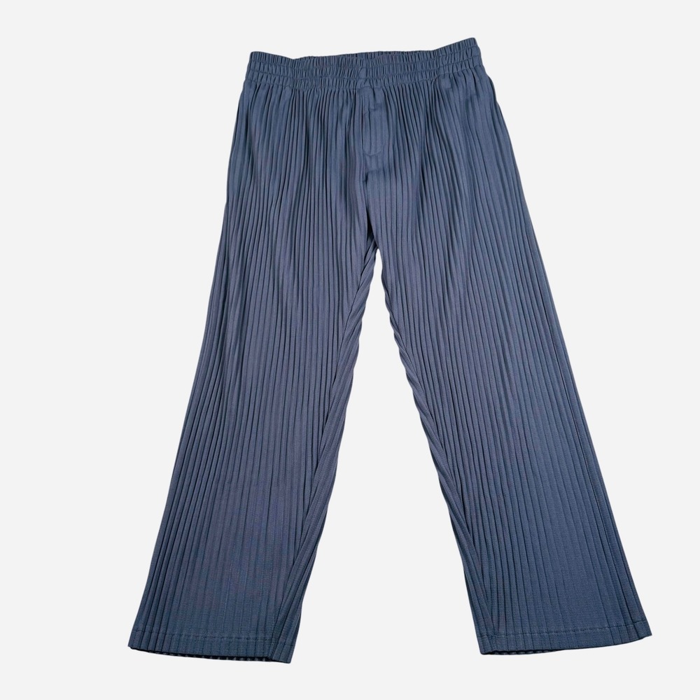 Maniere De Voir Pleated Trousers Mens XL/XXL Slate Blue Straight Leg Pants